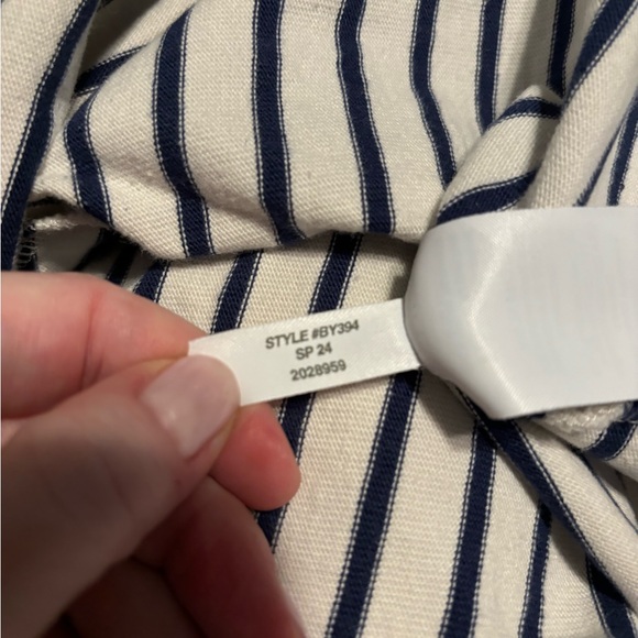 J.Crew Mariner cloth short-sleeve T-shirt with buttons in stripe L - Picture 6 of 7